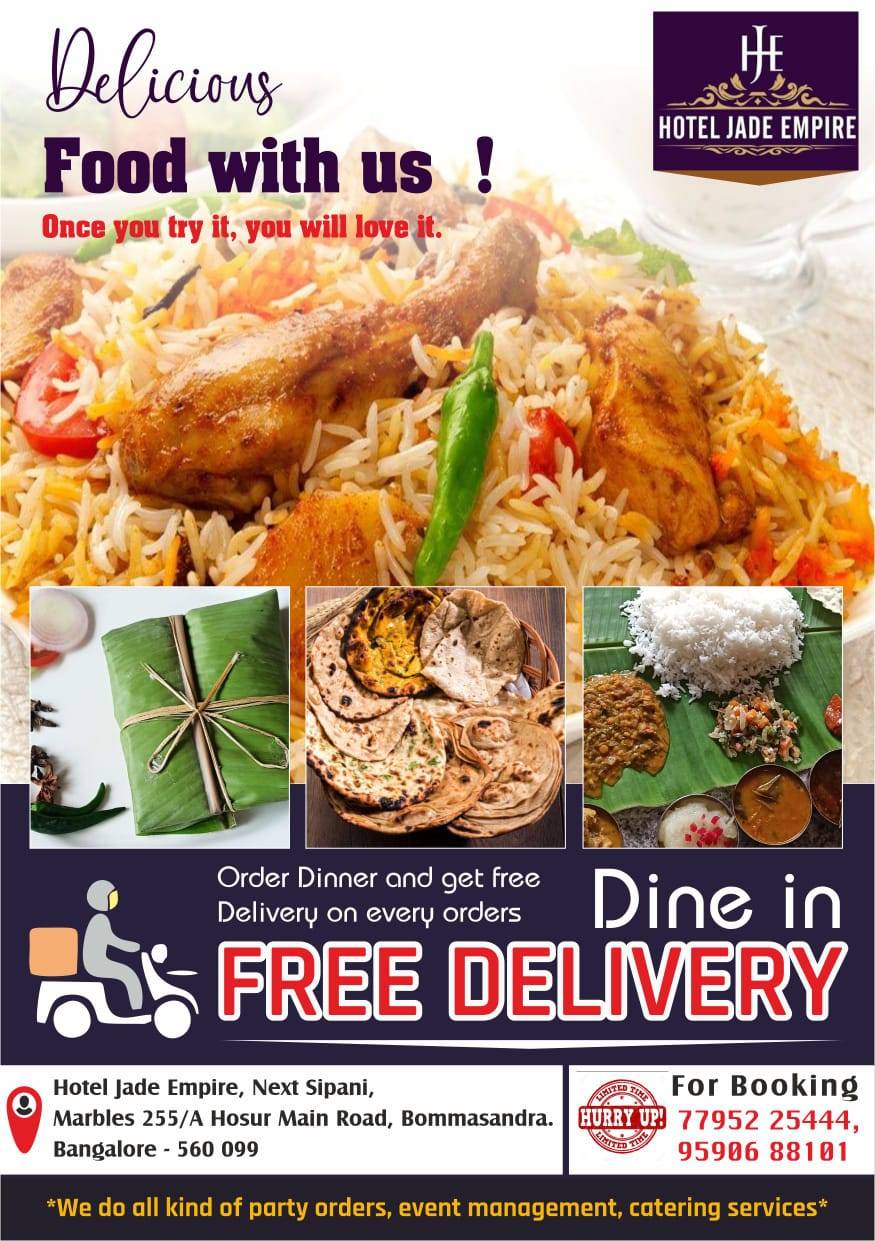 Hotel Jade Empire Restaurant menu