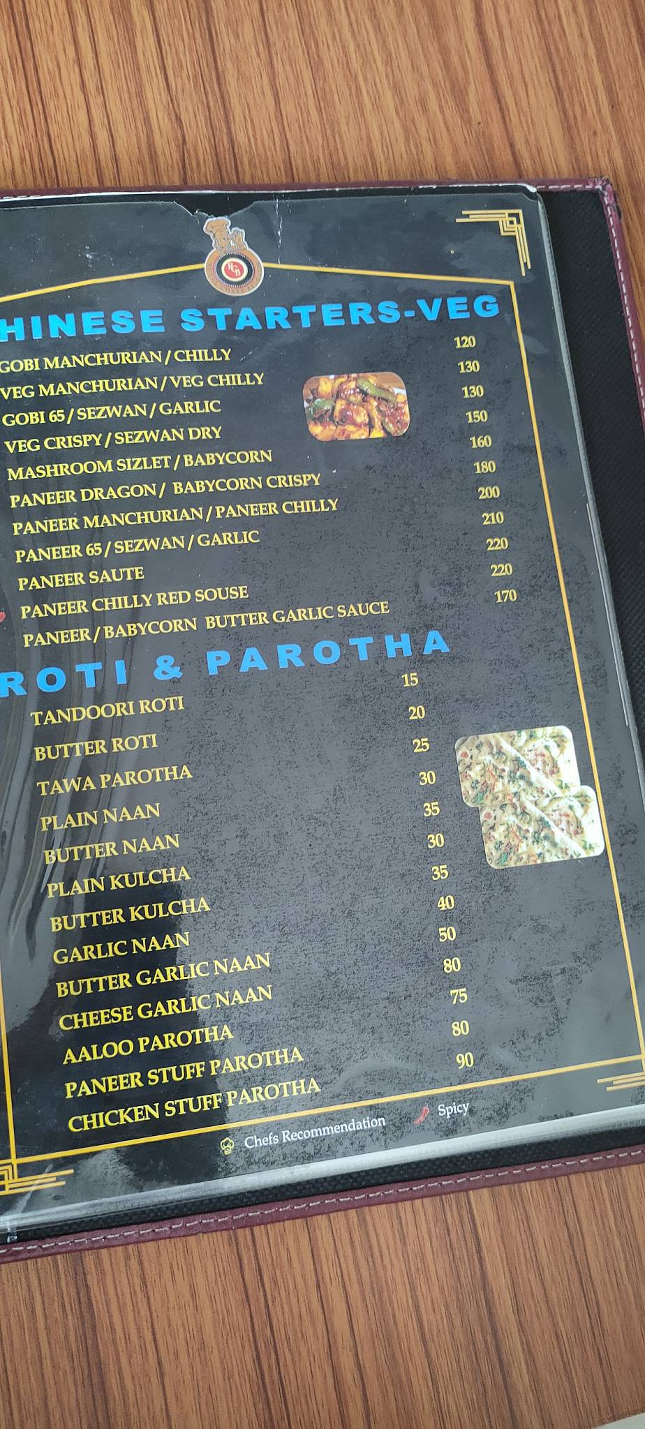 Hotel Royal Chefs Belgaum menu