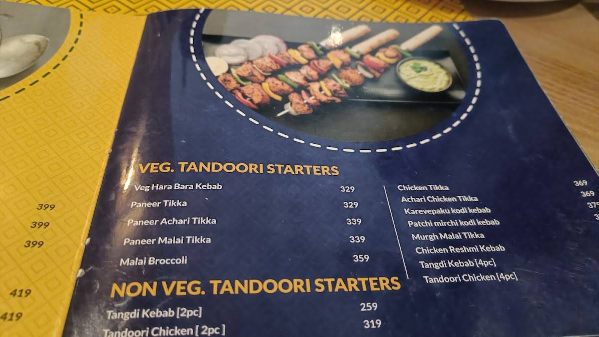 Hotel Vishnu Sri menu