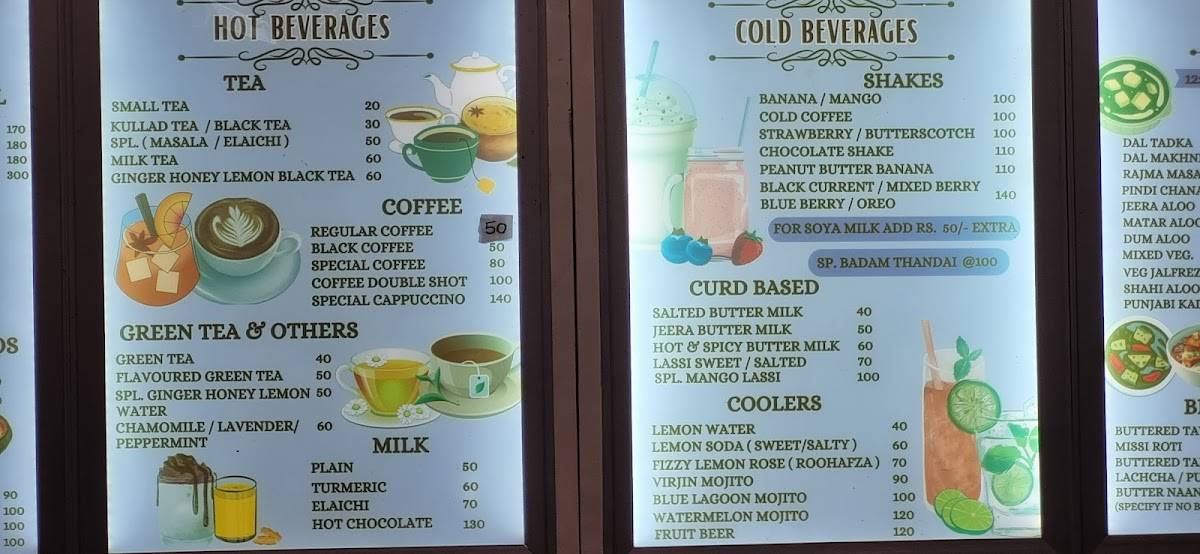Hridayam at Parmarth menu