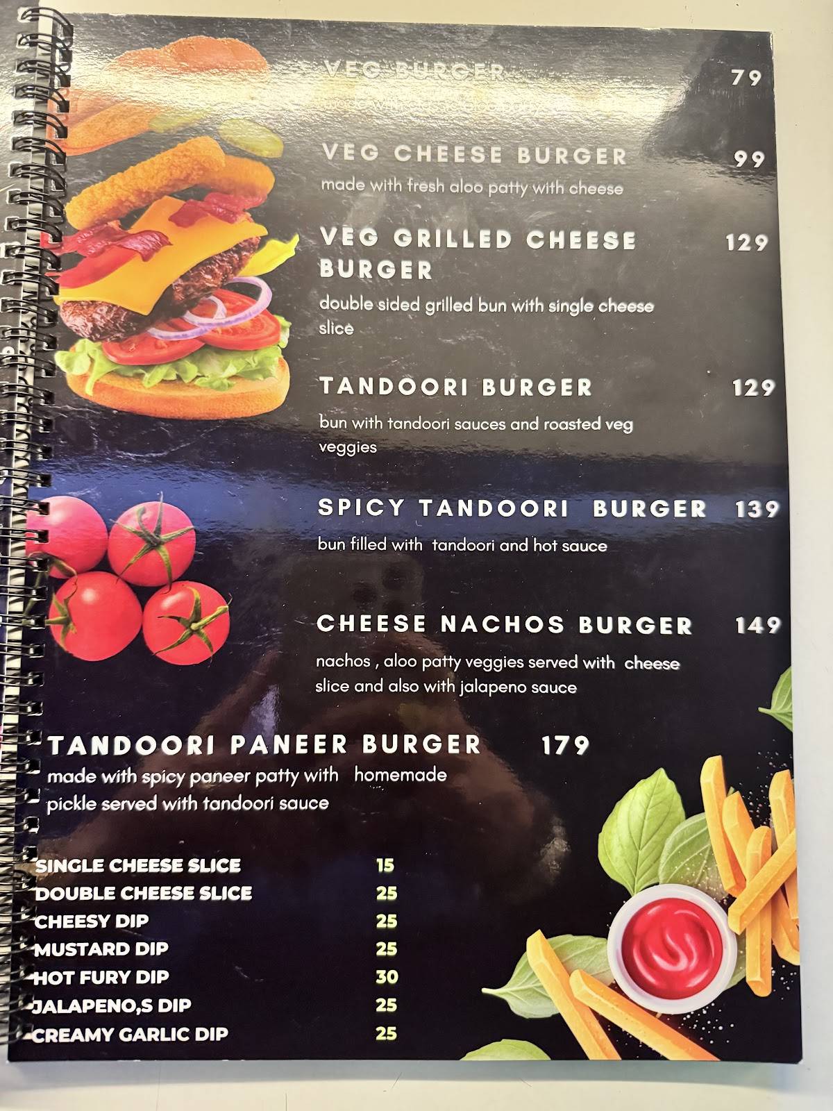 Hugs & Bite menu