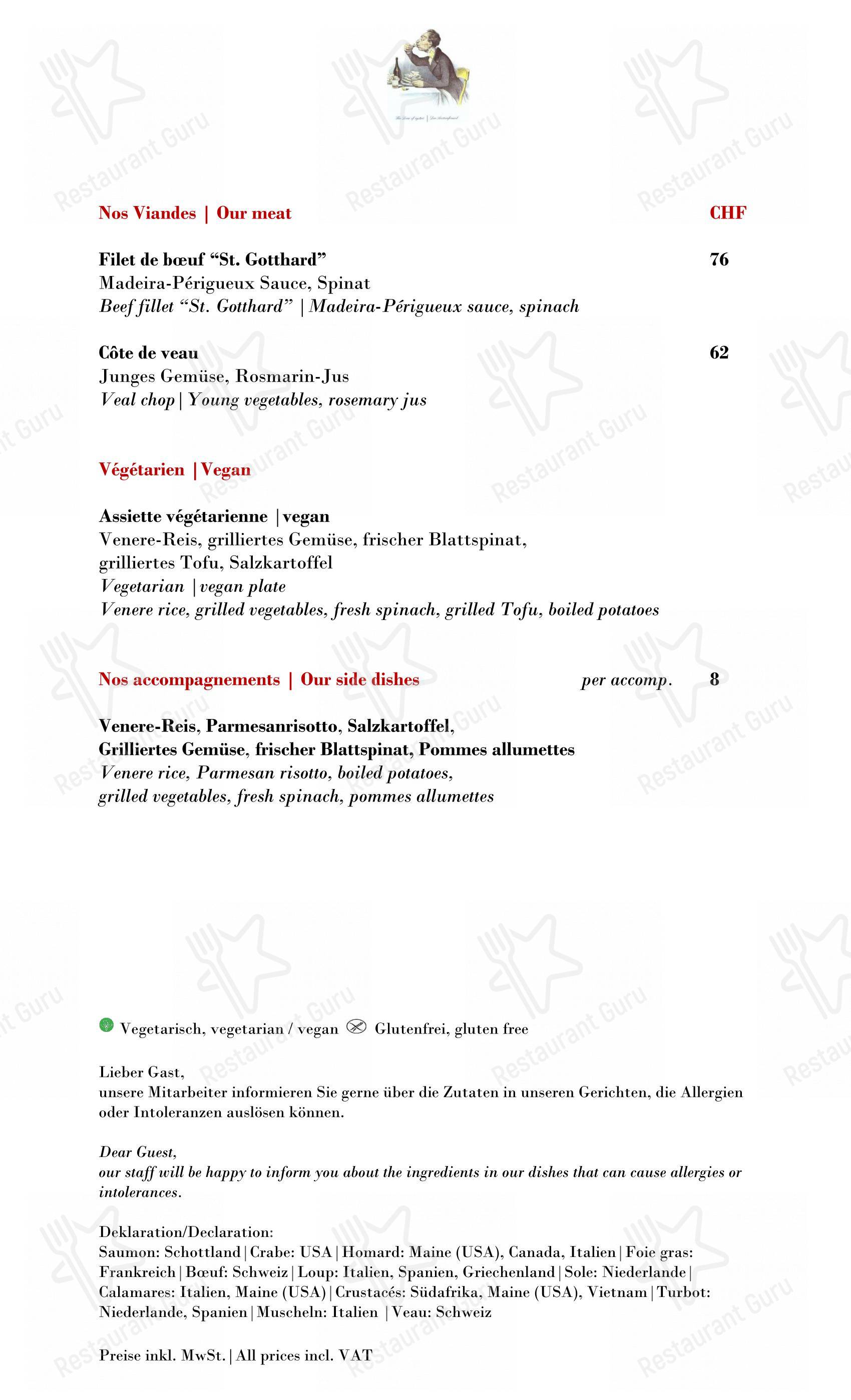 Menu pour Hummerbar