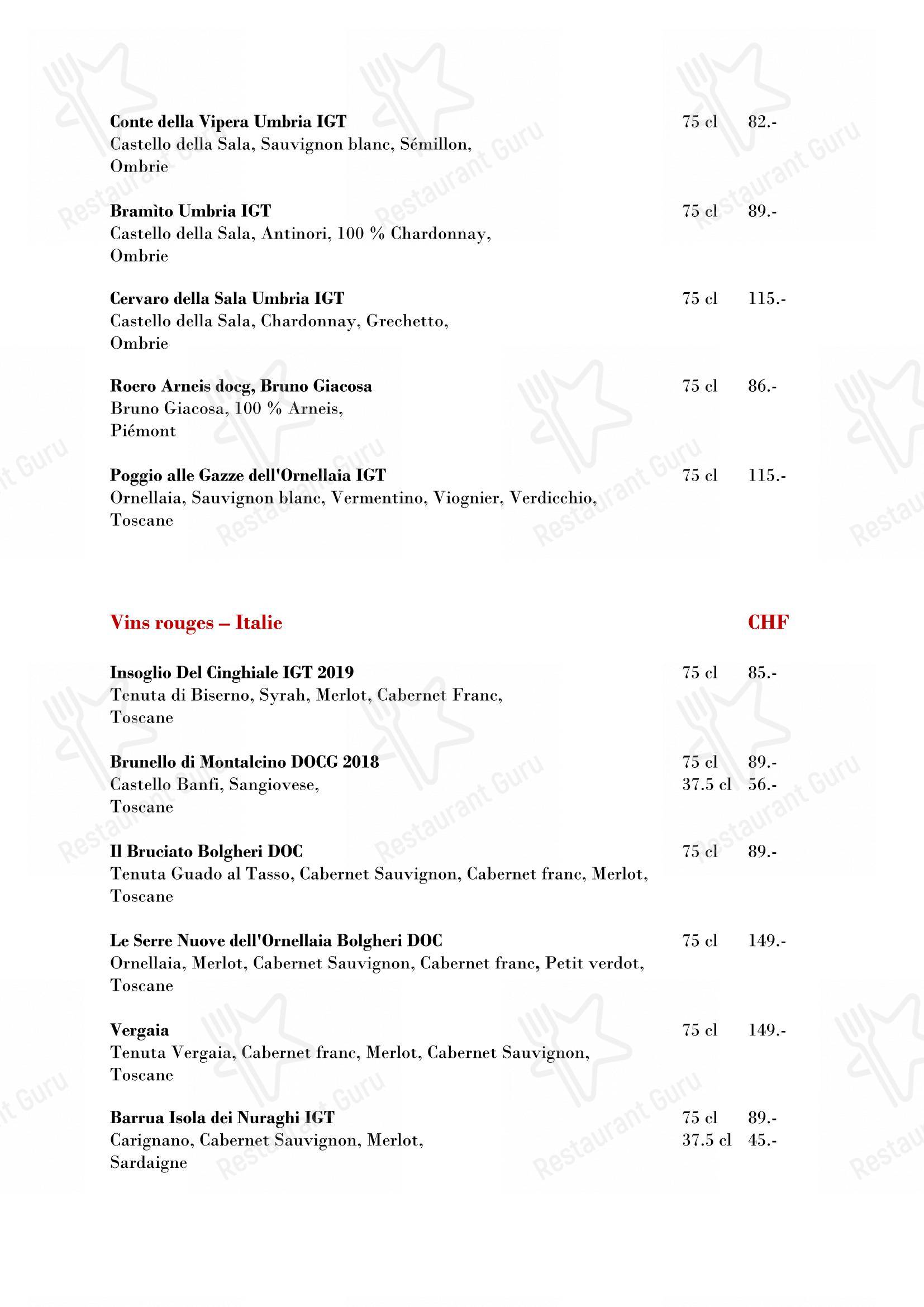 Menu pour Hummerbar - Основное меню