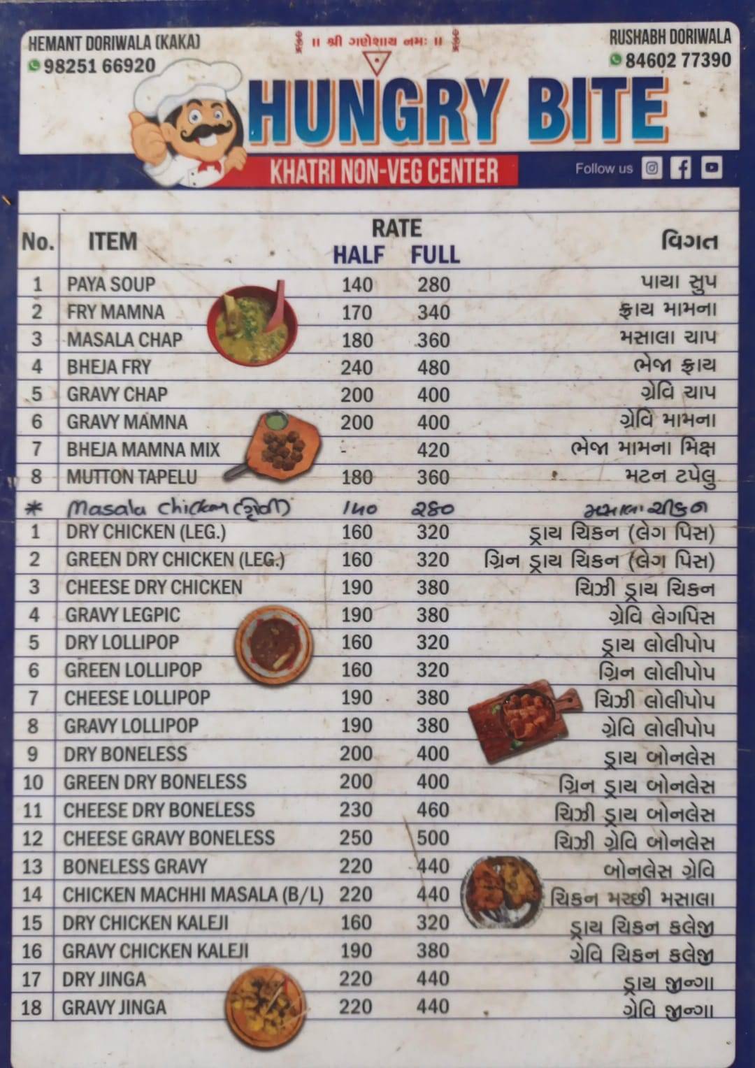 Hungry Bites Khatri Non-Veg Center menu