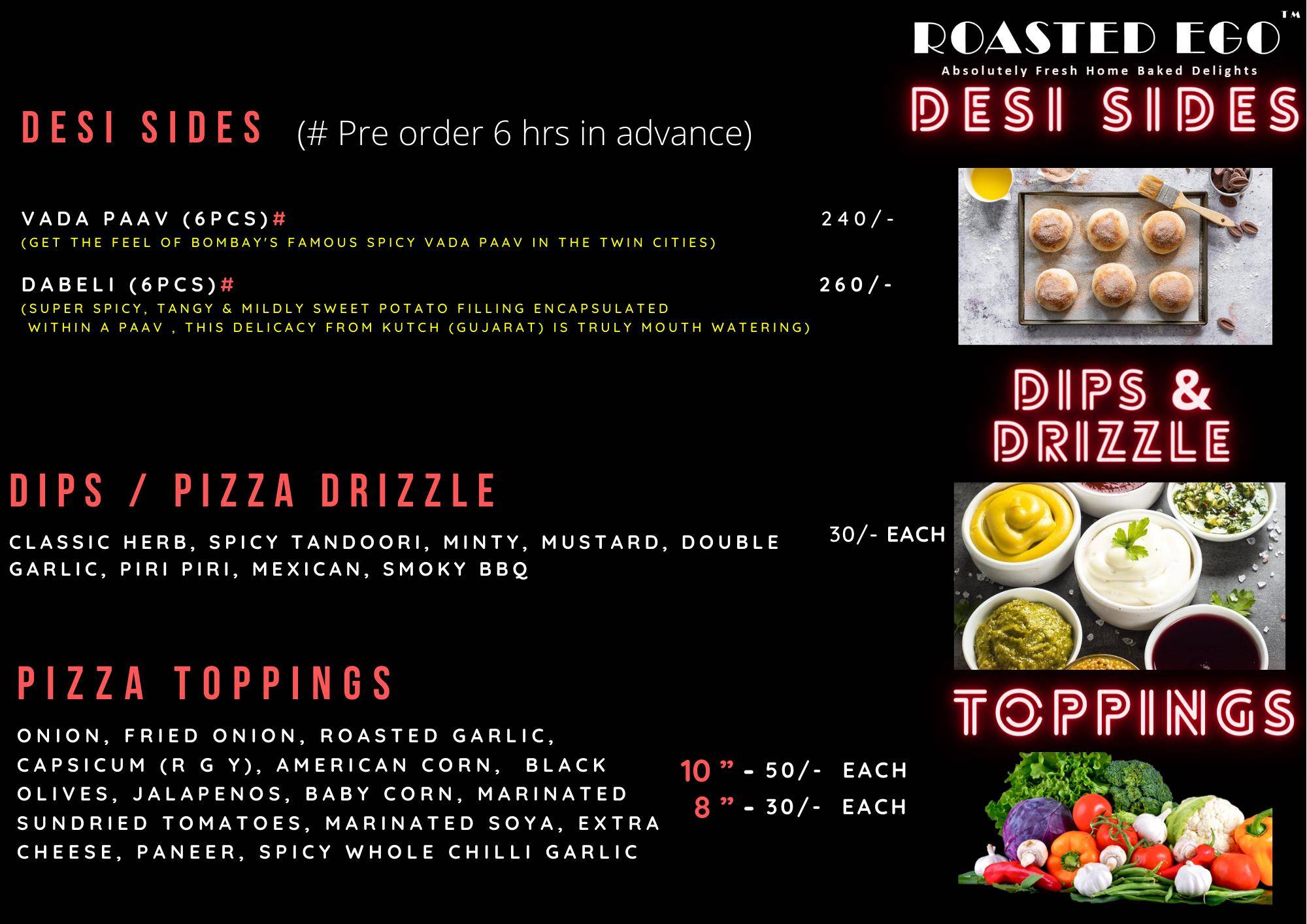Roasted Ego menu