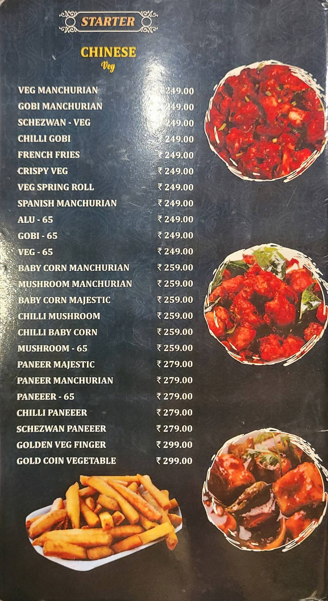 Sri Sampoorna Hotel menu