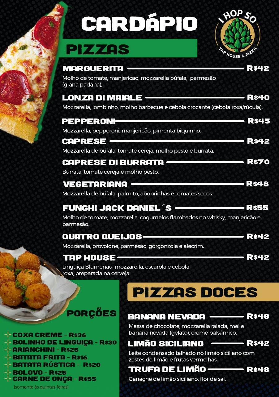 I Hop So cardápio