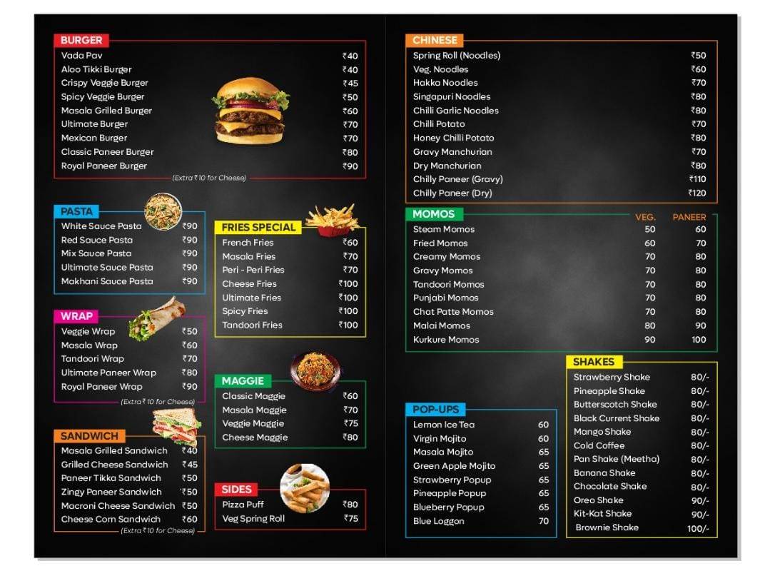 Ice Spice Cafe menu