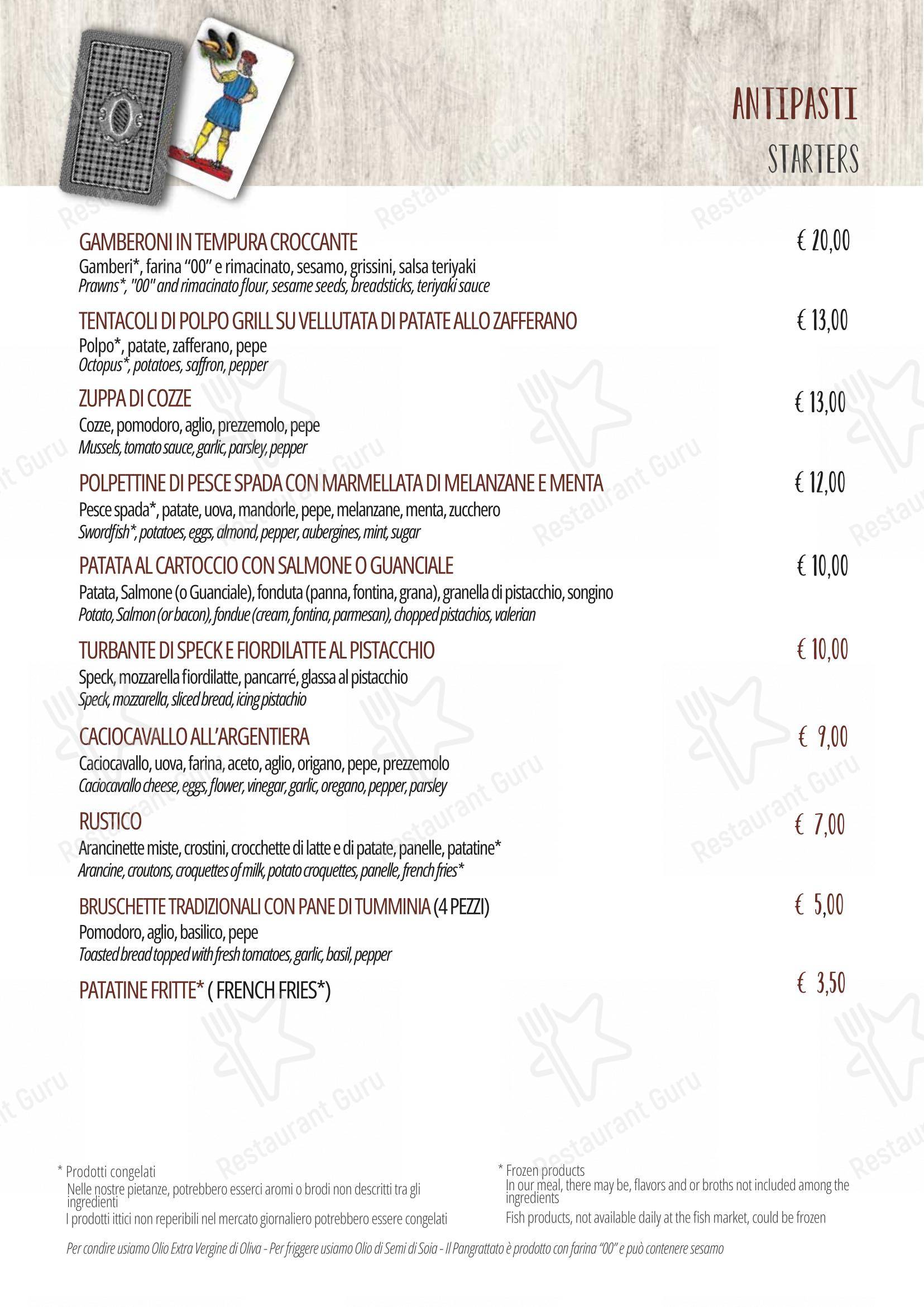 Il Baro in Palermo - Menu