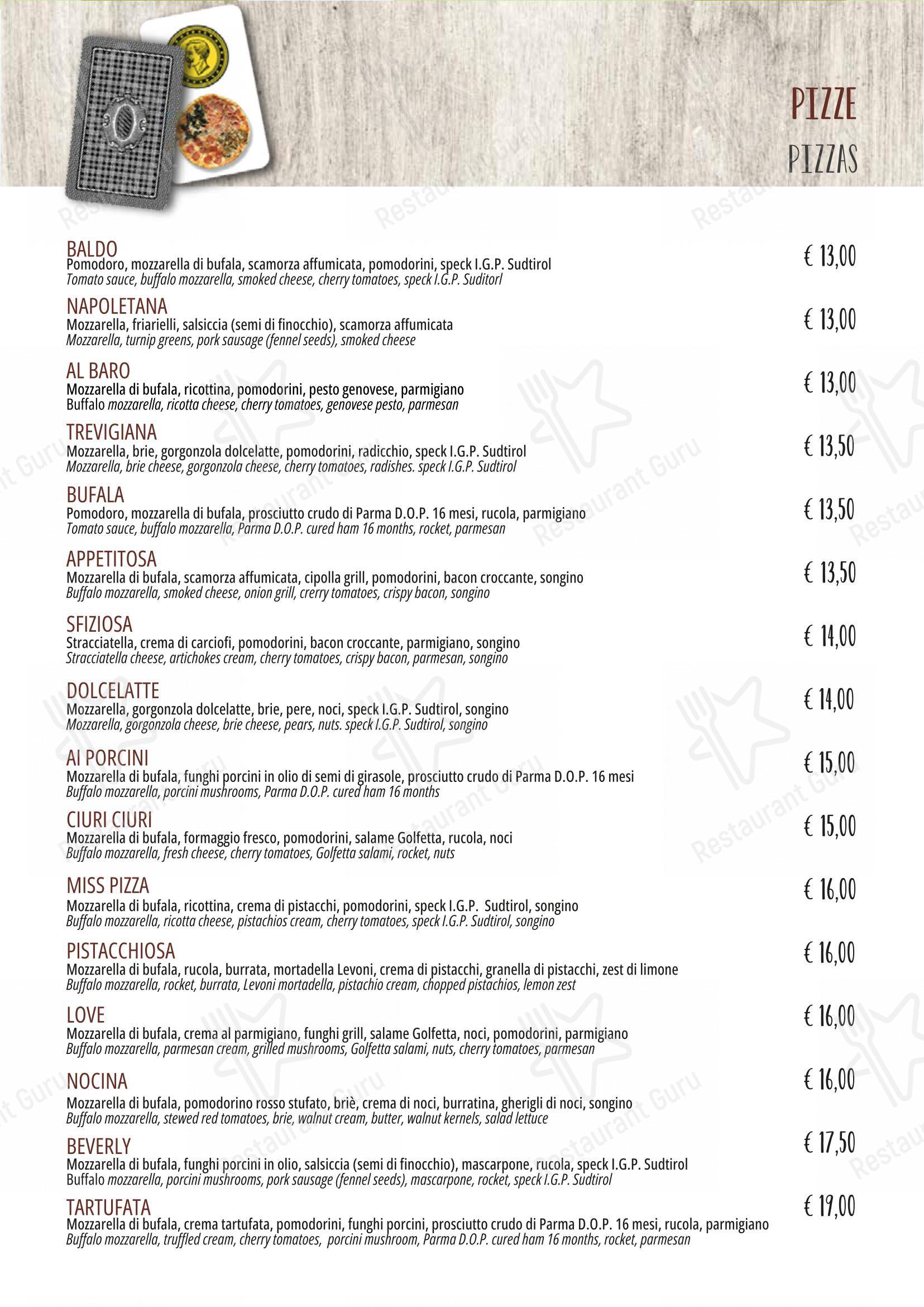 Il Baro in Palermo - Menu
