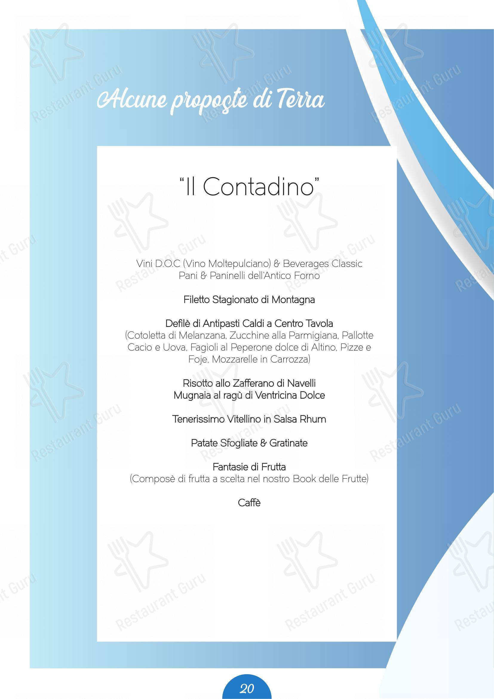 Menu di Il Castello di Perano - Menu