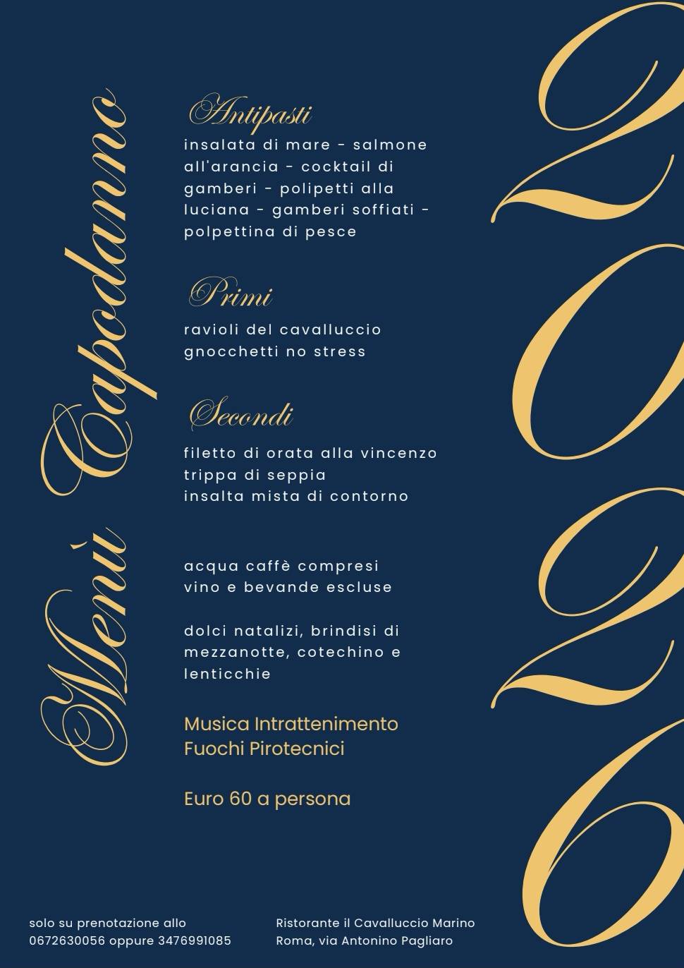 Menu di Il Cavalluccio Marino 
