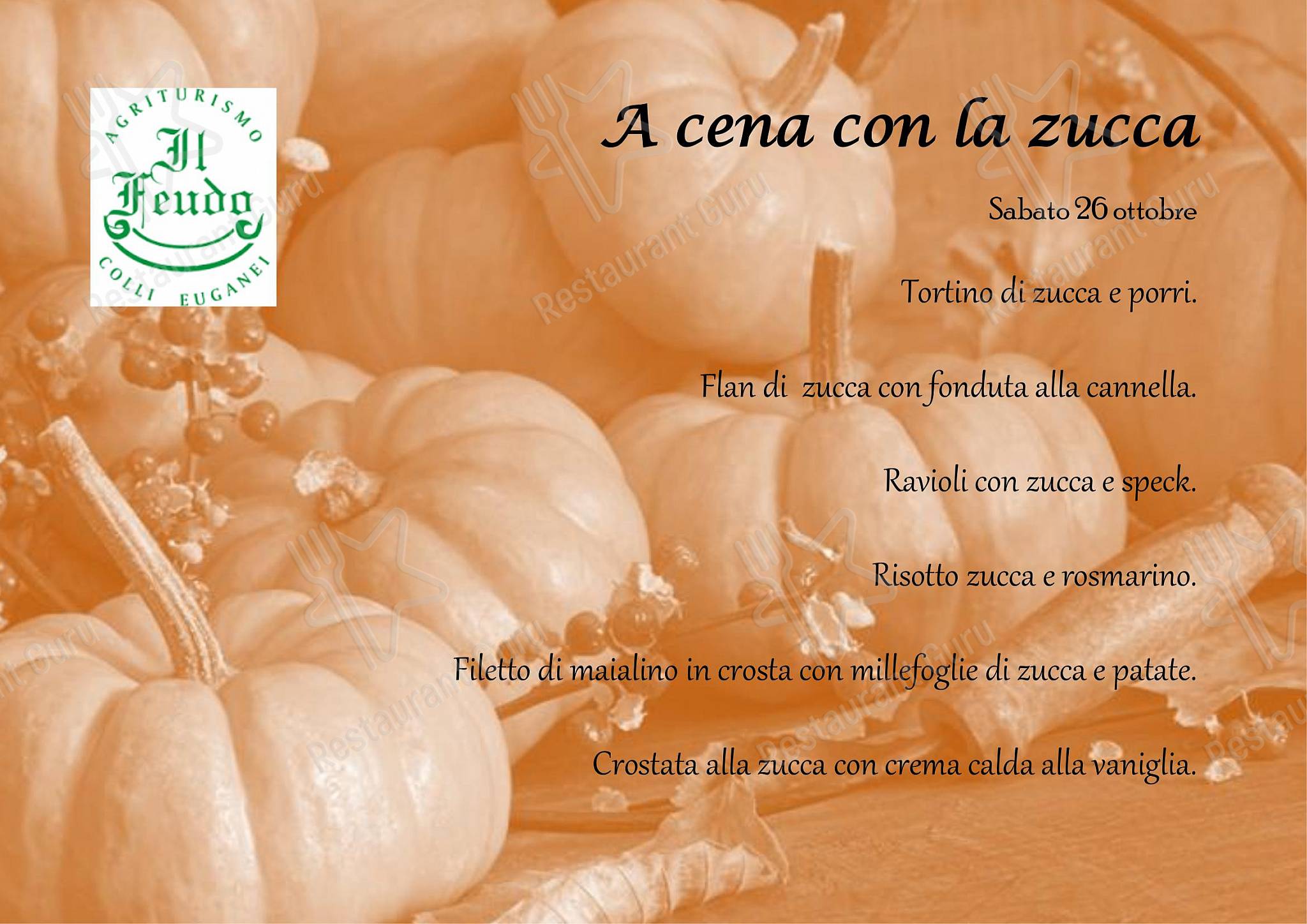 Ночное меню per Il Feudo ristorante