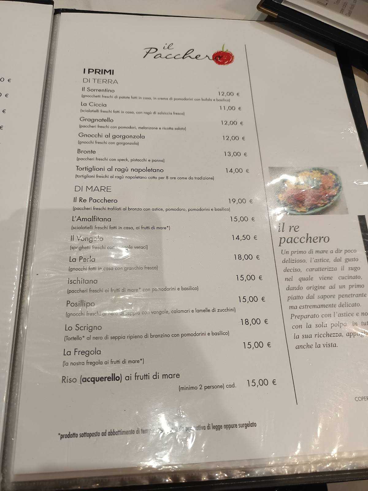 Menu di Il Pacchero 