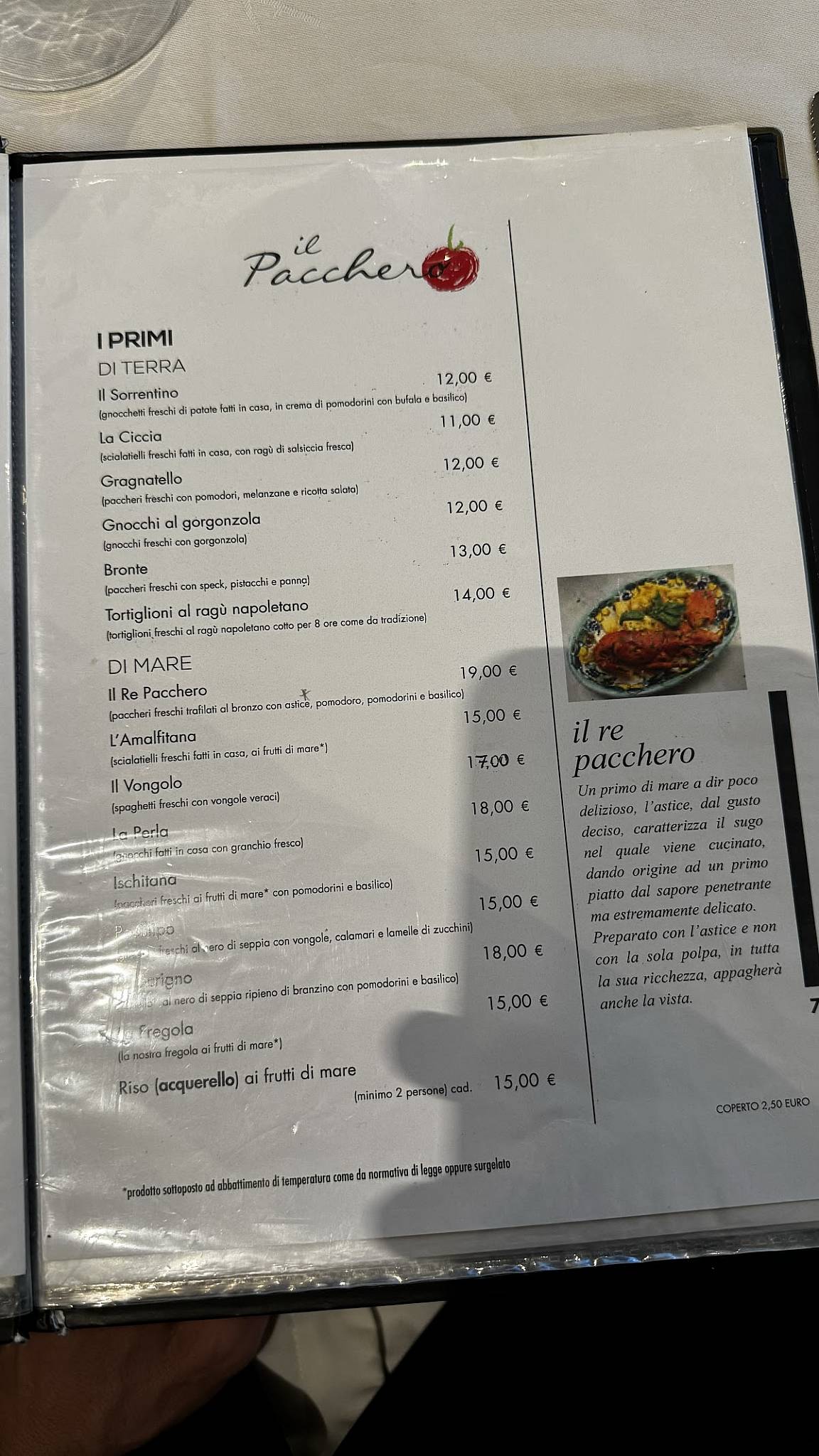 Menu di Il Pacchero 