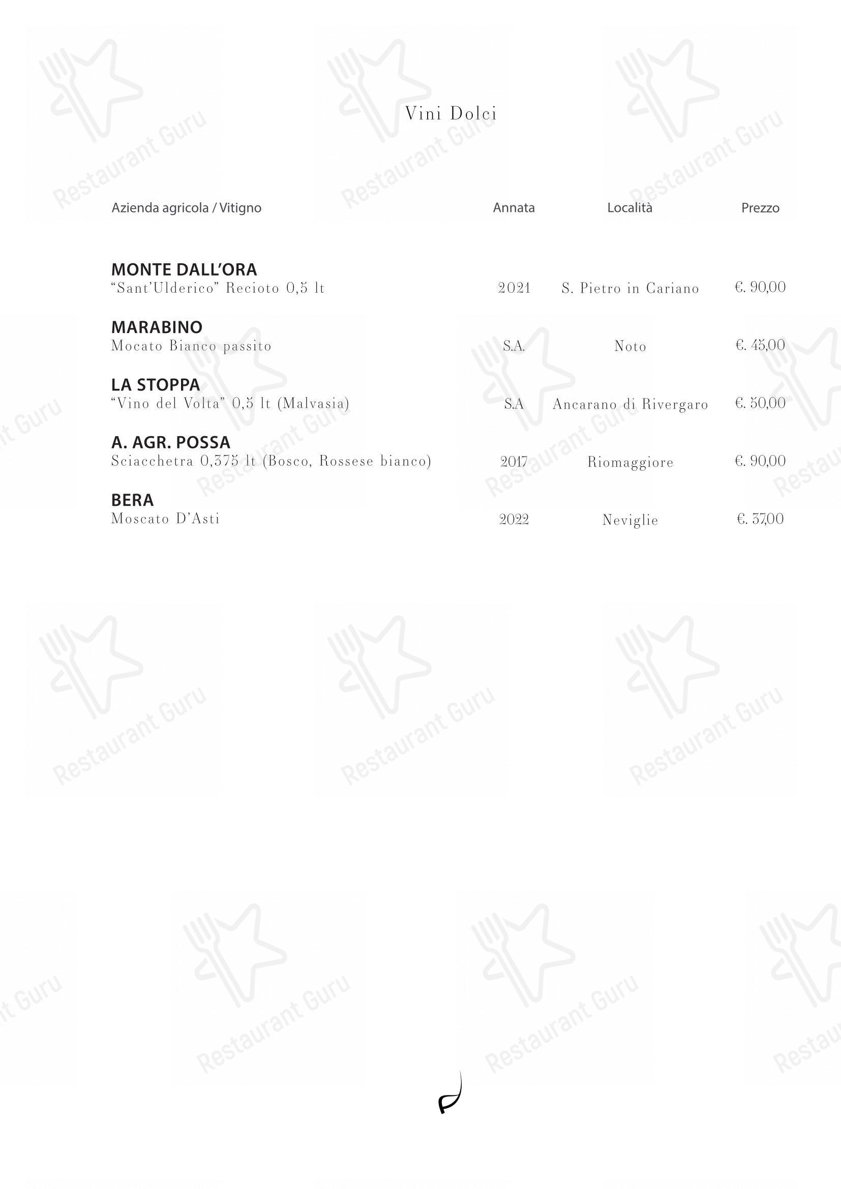 Il Refettorio in Venezia - Коктейльная карта