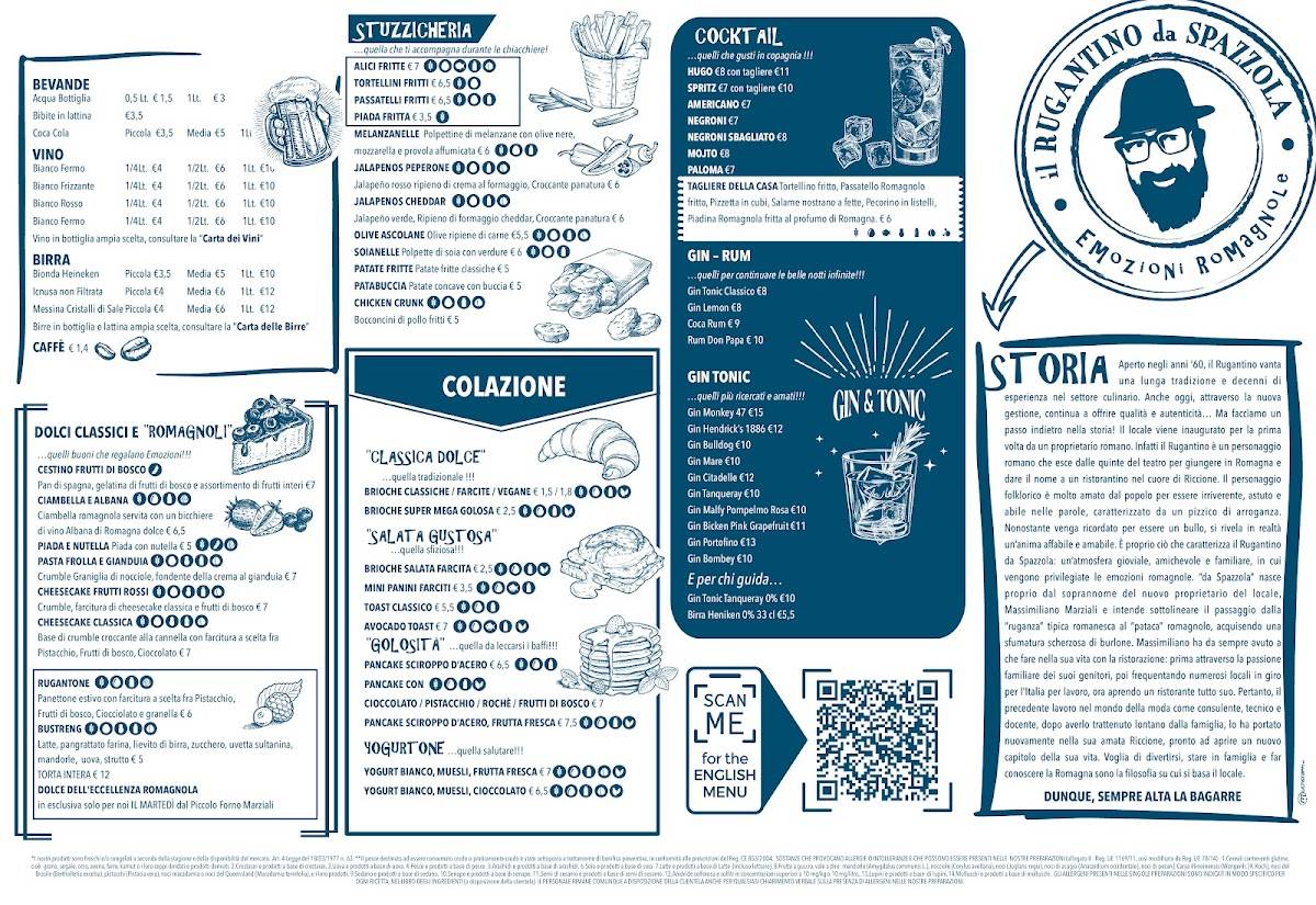 Menu di Rugantino Bar Ristorante 