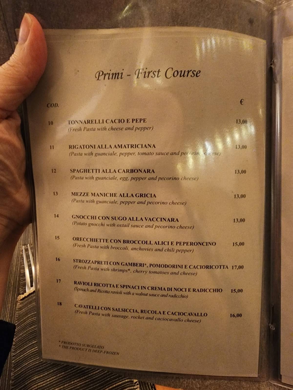 Menu di Il Tarallo  