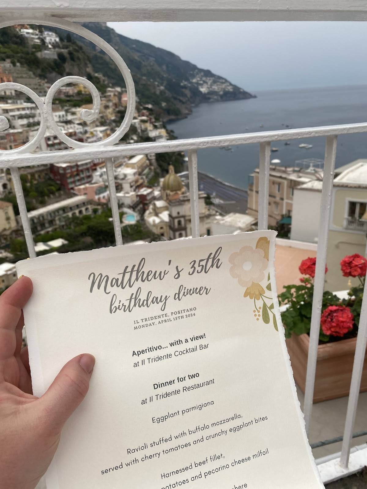 Menu di Il Tridente Positano 