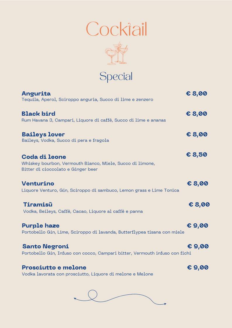 Menu di Il mio cocktail & lounge bar 