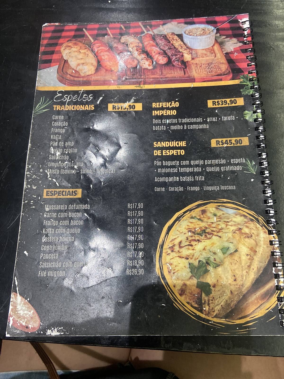 Império do Espeto Copacabana cardápio