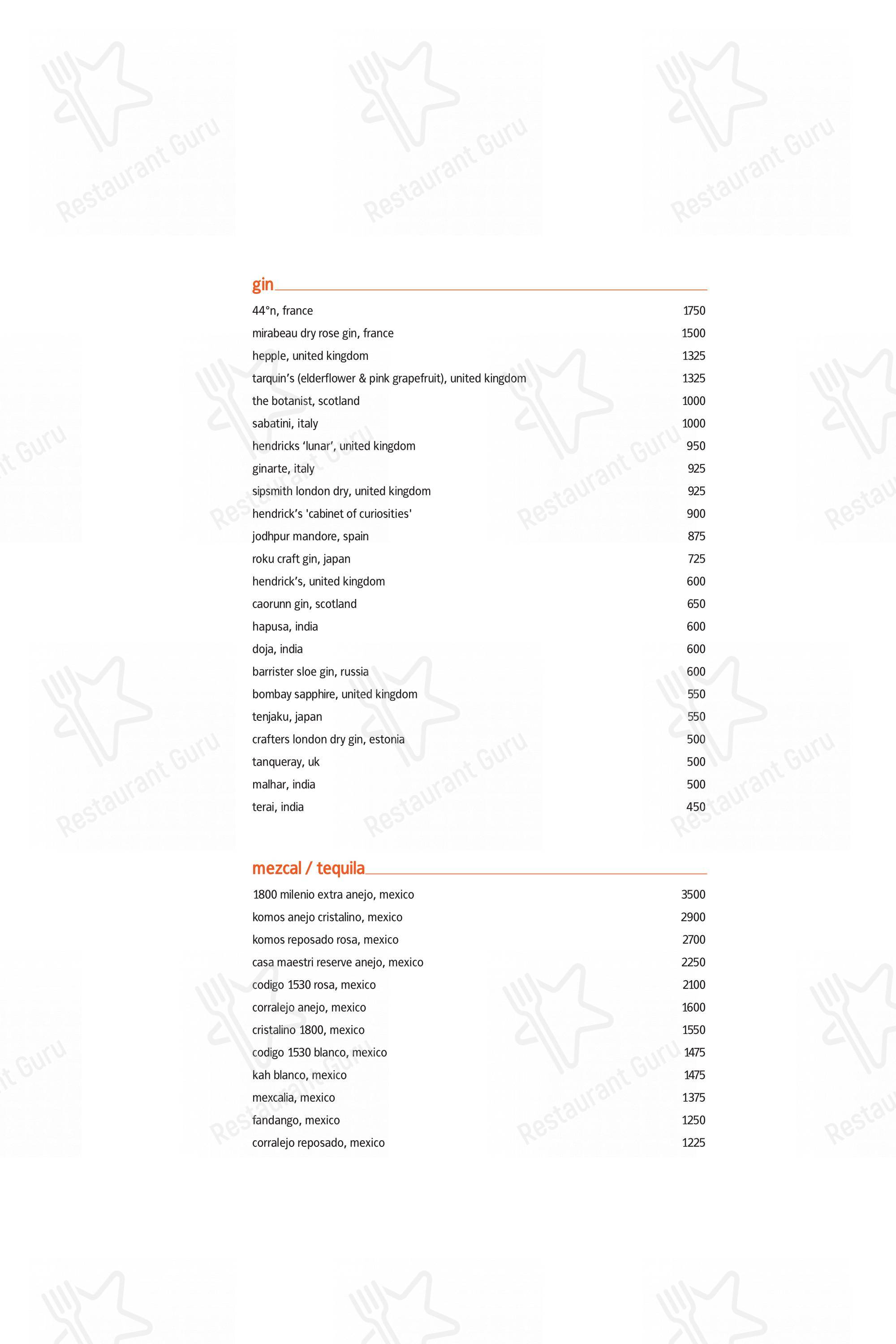 Indian Accent - Lunch menu