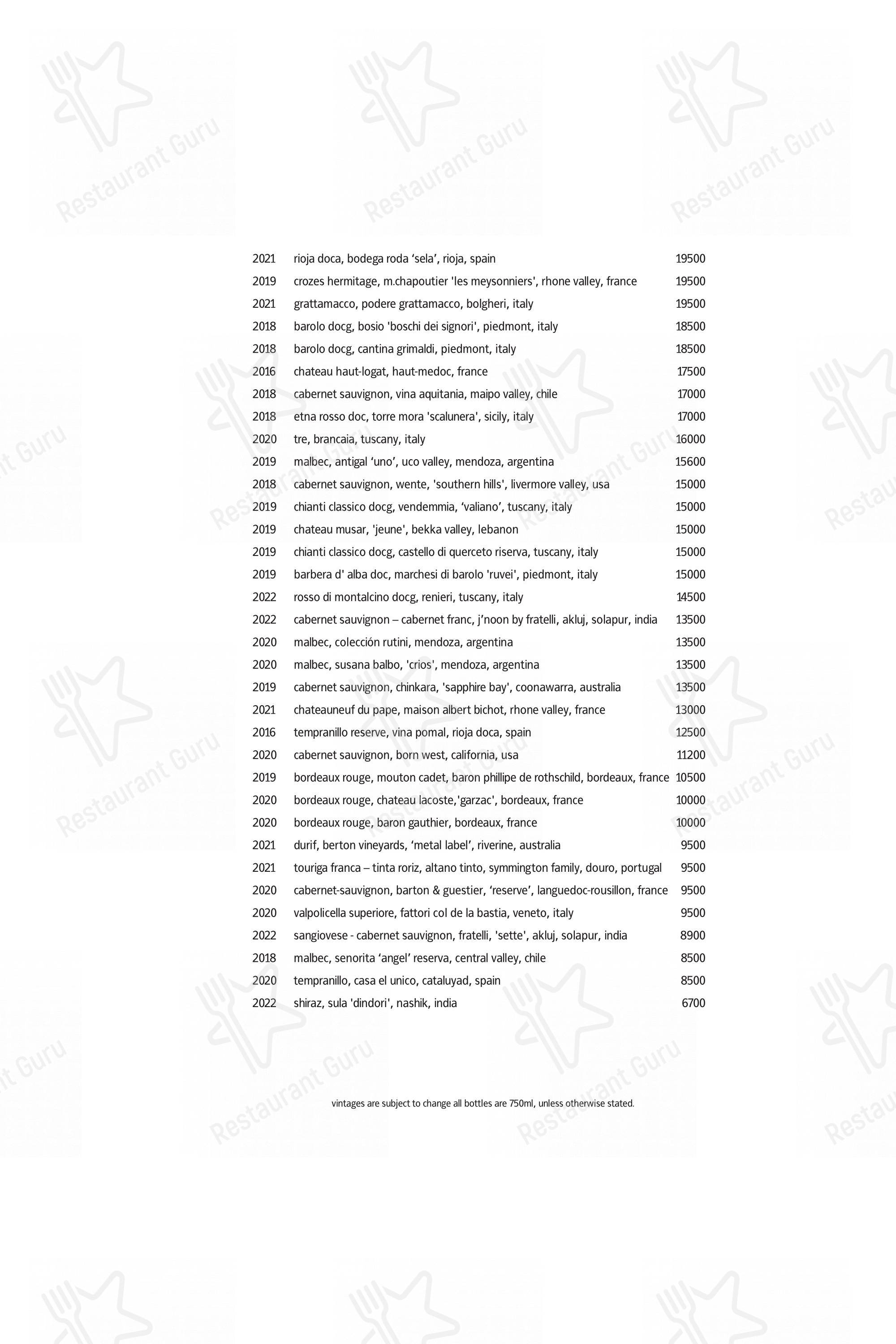 Indian Accent menu - Коктейльная карта