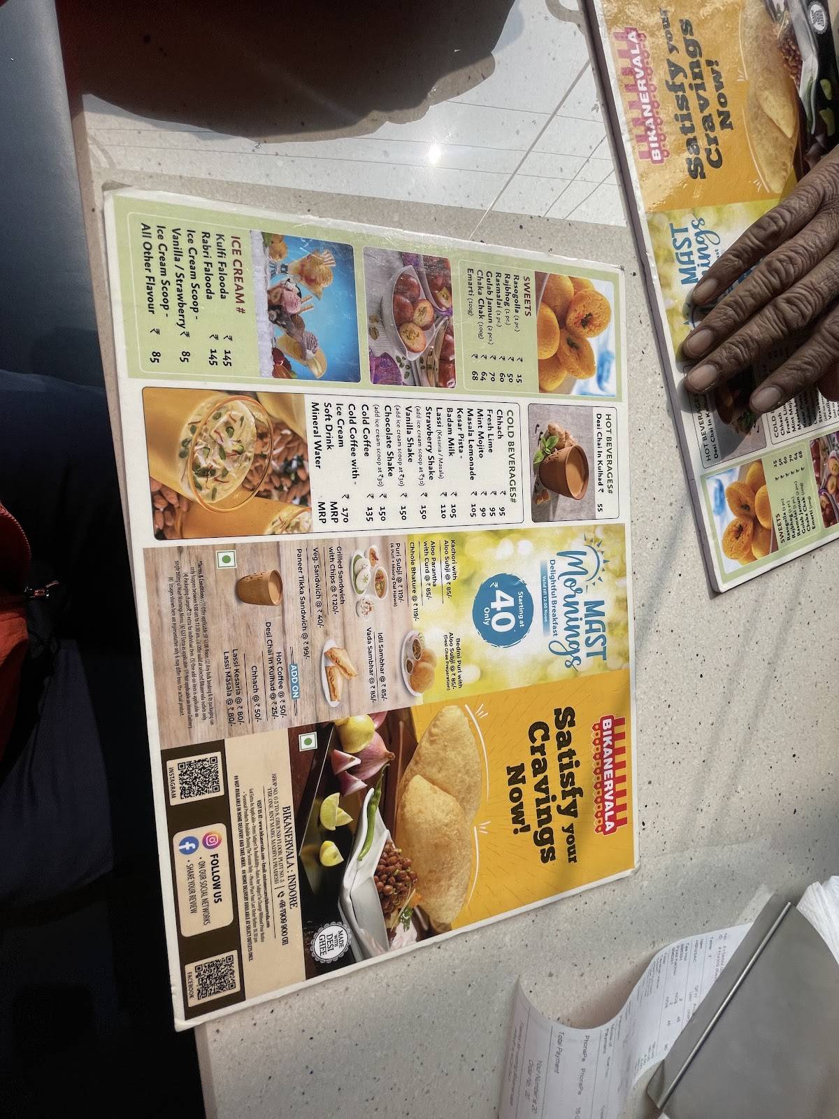 Bikanervala Indore menu