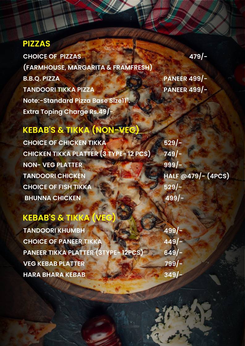 Lounge 21 Indore menu