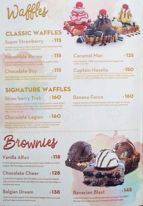 Baskin Robbins - Ice Cream Desserts menu