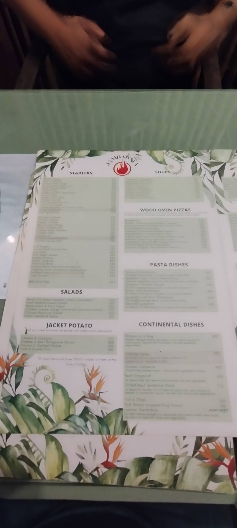 Jambalaya Bar and Restaurant menu