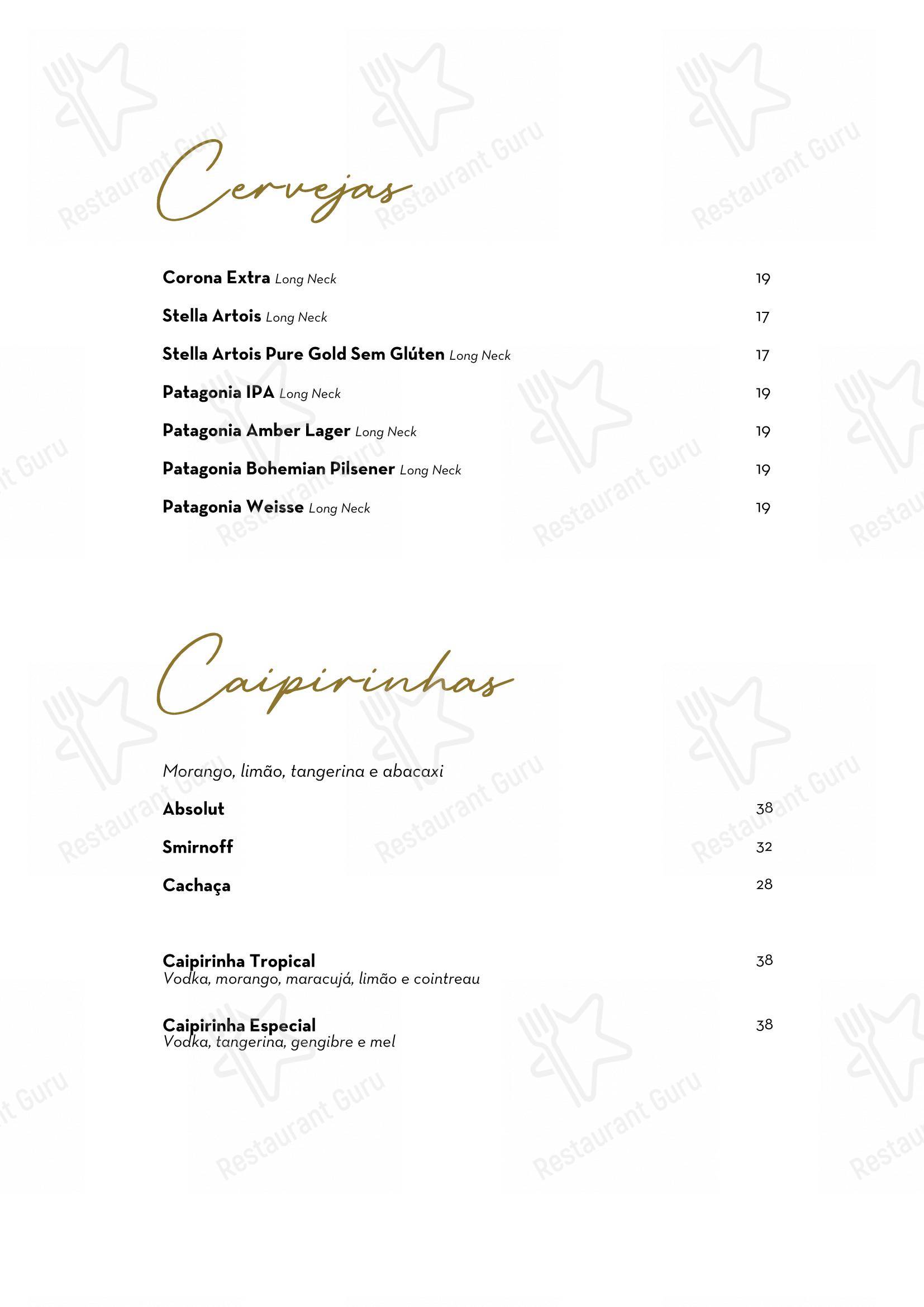 Menu bar para Jardim Secreto Gastronomia e Afetividade em Curitiba