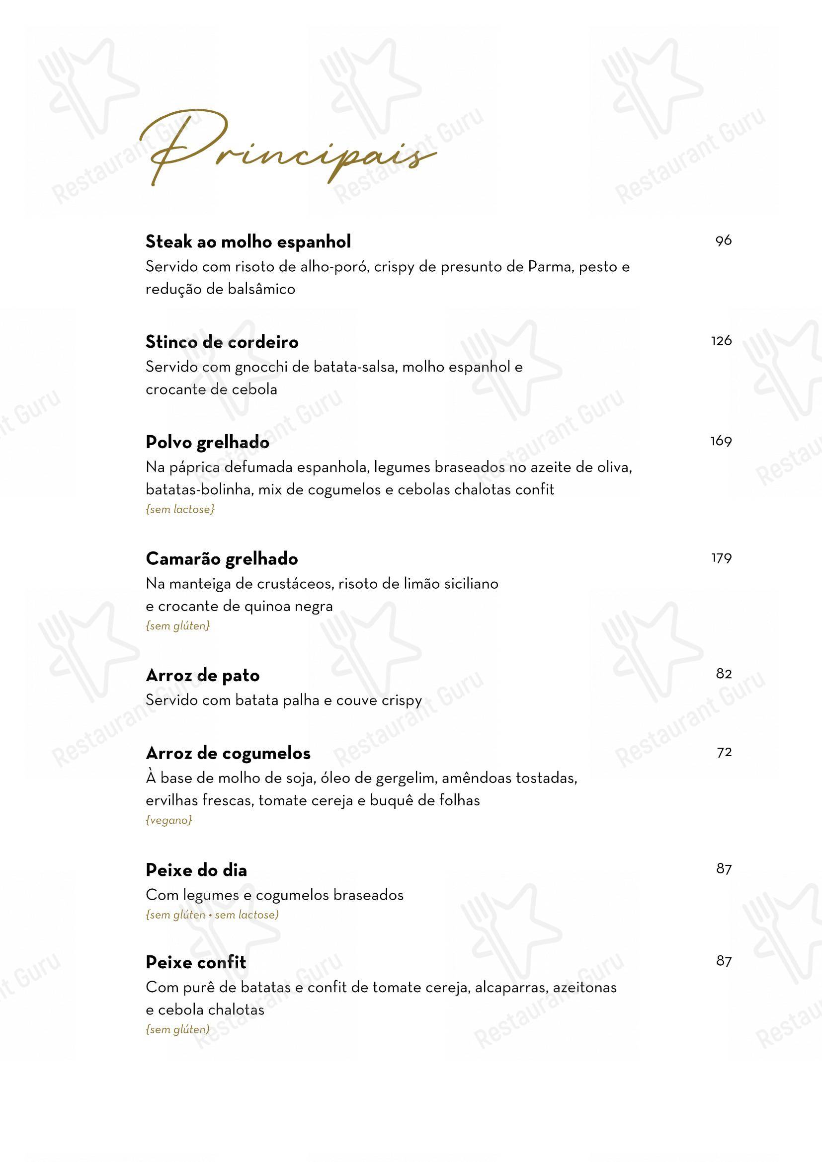 Menu bar para Jardim Secreto Gastronomia e Afetividade em Curitiba