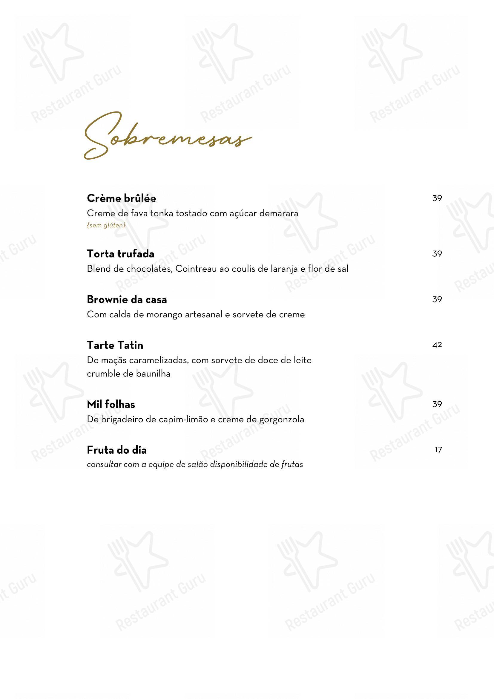 Menu bar para Jardim Secreto Gastronomia e Afetividade em Curitiba