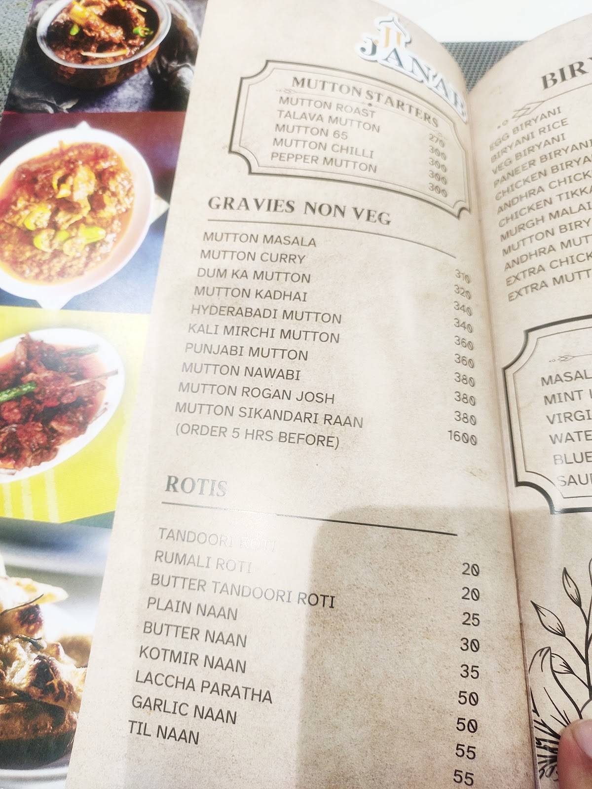 JiJanab Restaurant menu