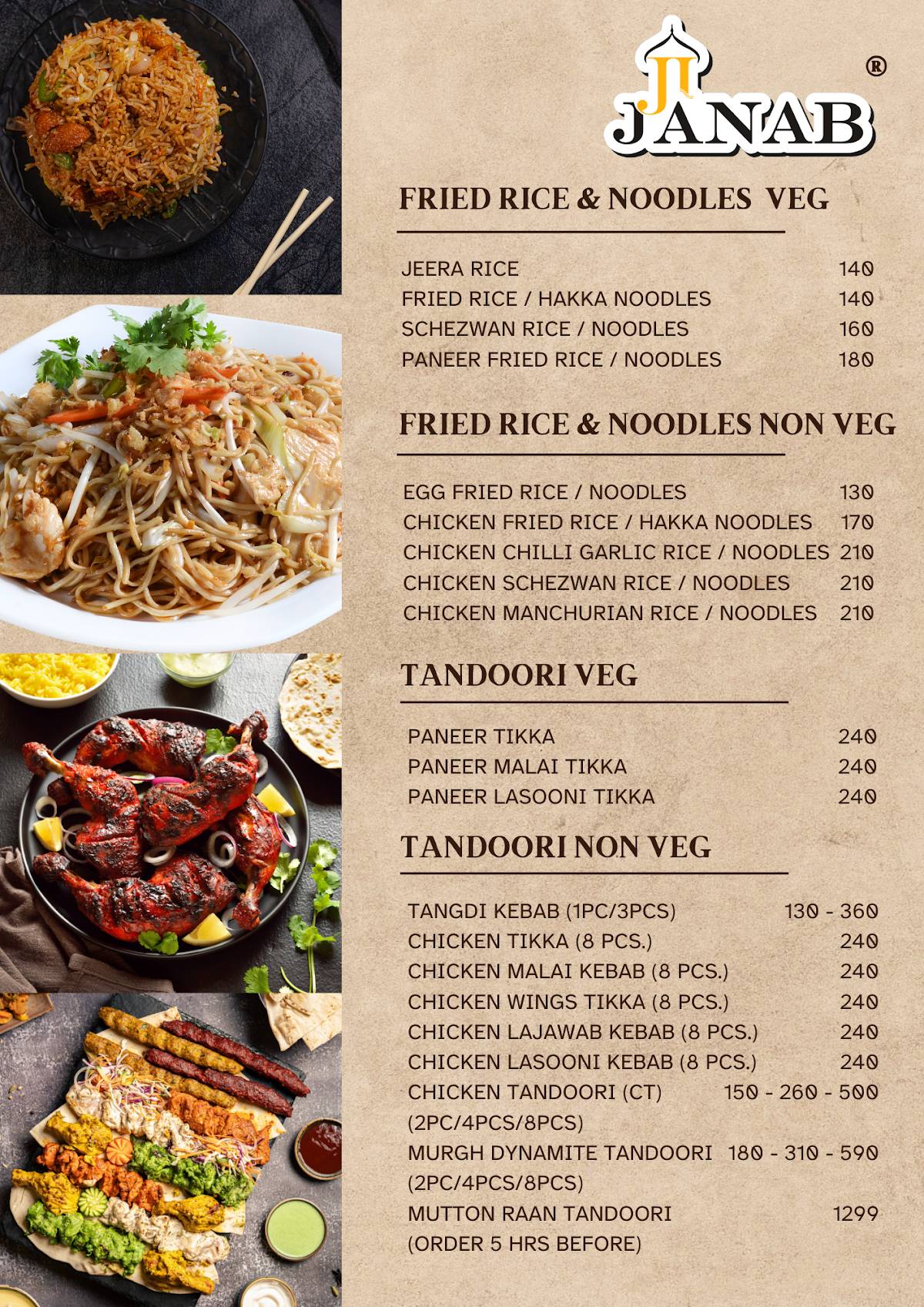 JiJanab Restaurant menu