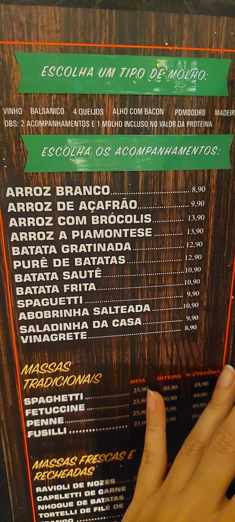Arte da Pizza cardápio