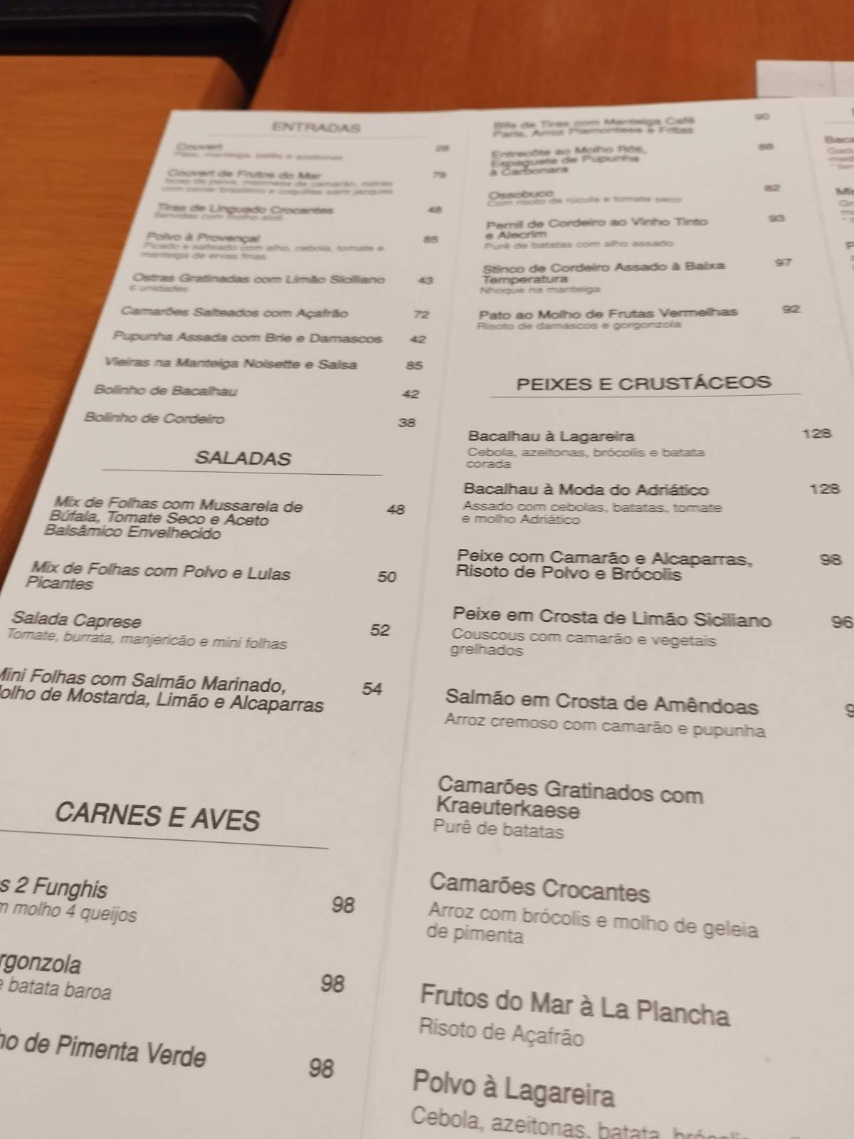 Jonni's | Cozinha Mediterrânea cardápio