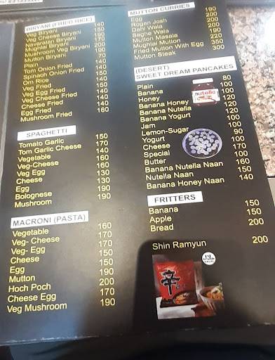 Joney's Place menu