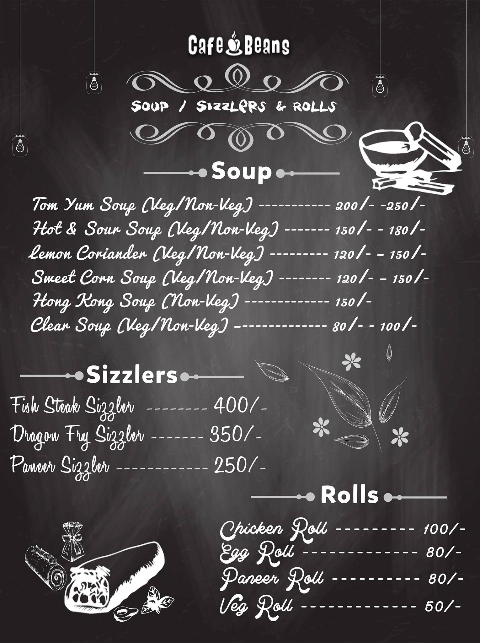 Cafe Beans menu