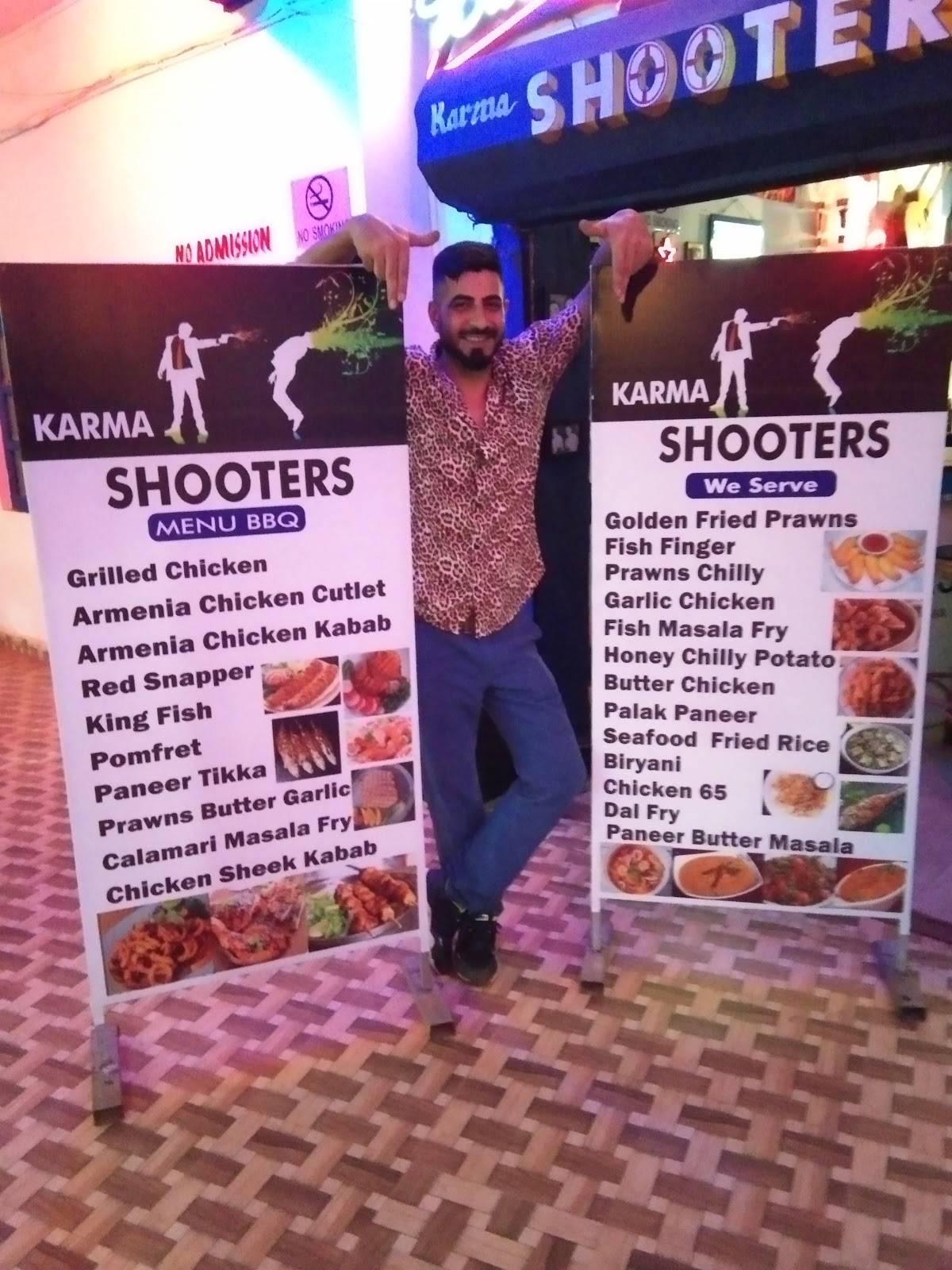 KARMA SHOOTERS menu