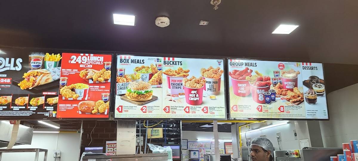 KFC menu
