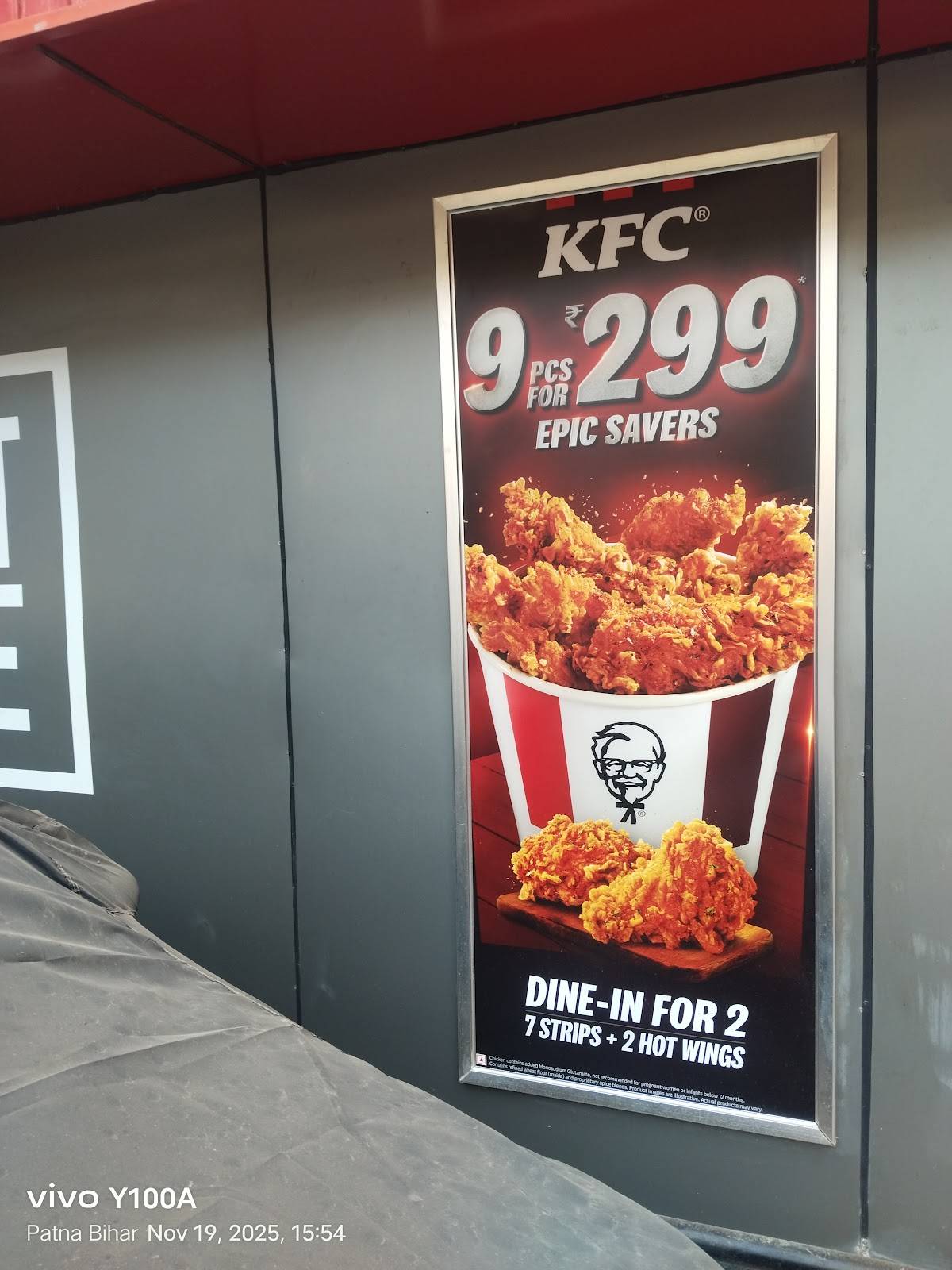 KFC menu
