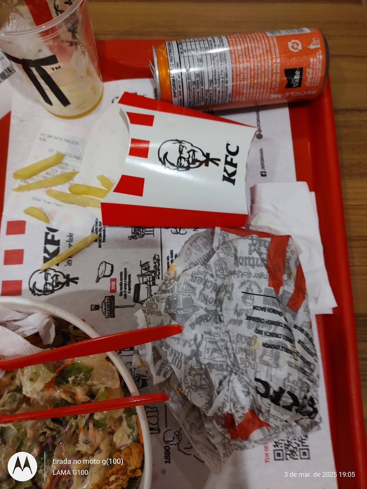 KFC cardápio