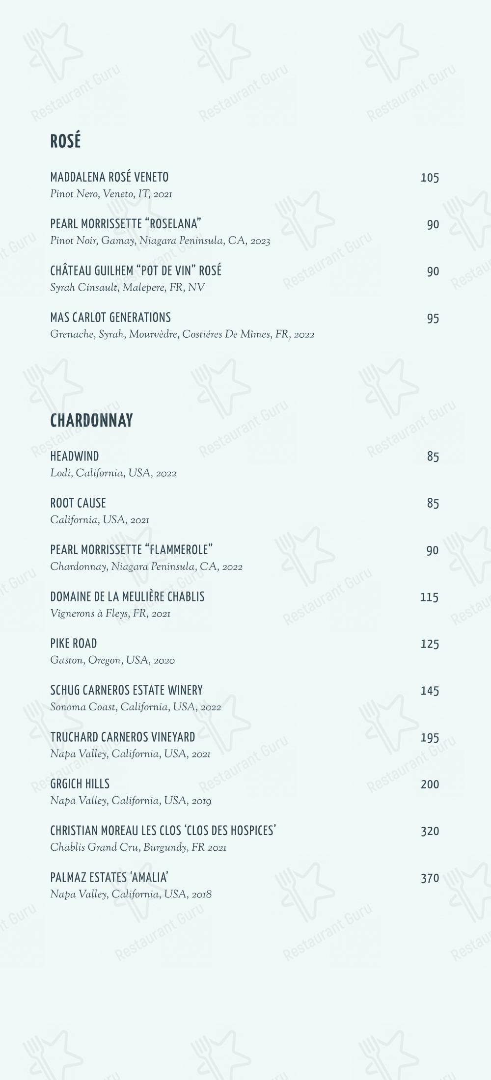 Menu pour KŌST - repas et boissons