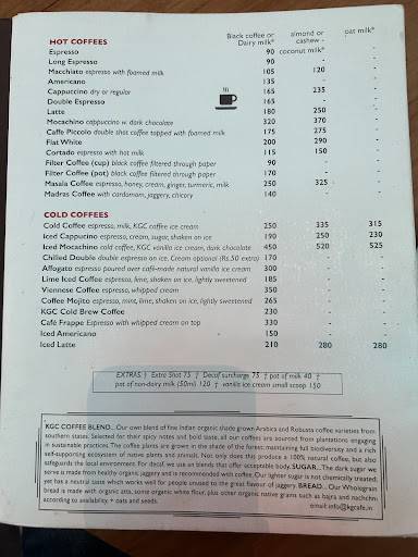 Kala Ghoda Cafe menu