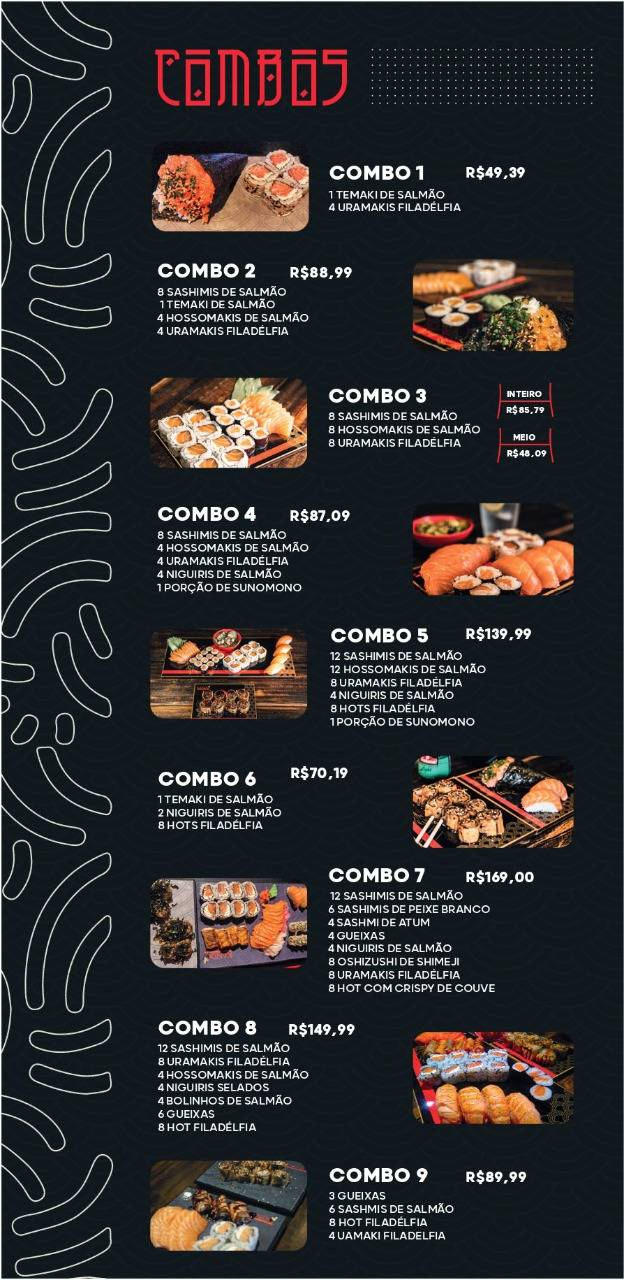 Kando Sushi cardápio