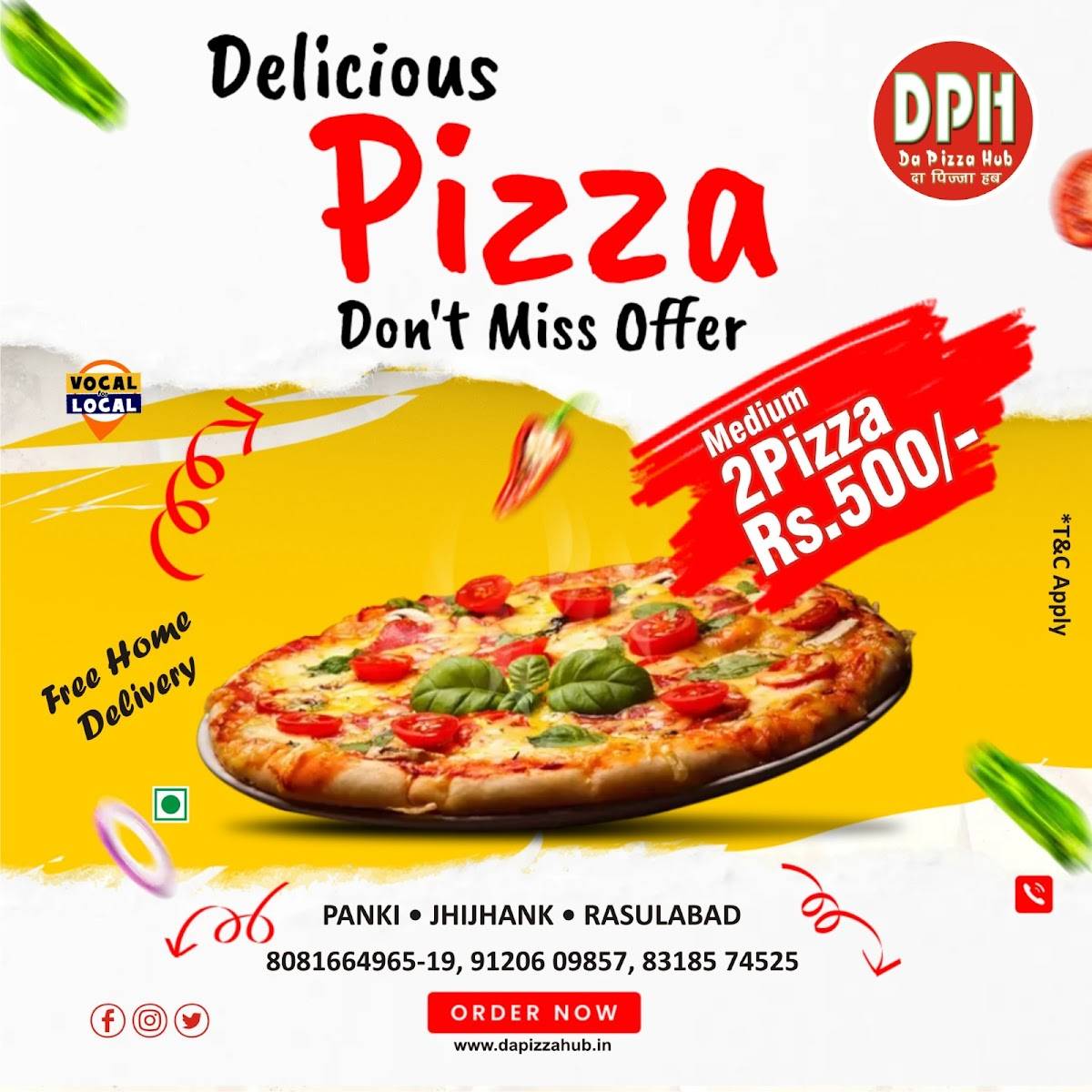 DA Pizza Hub Panki menu