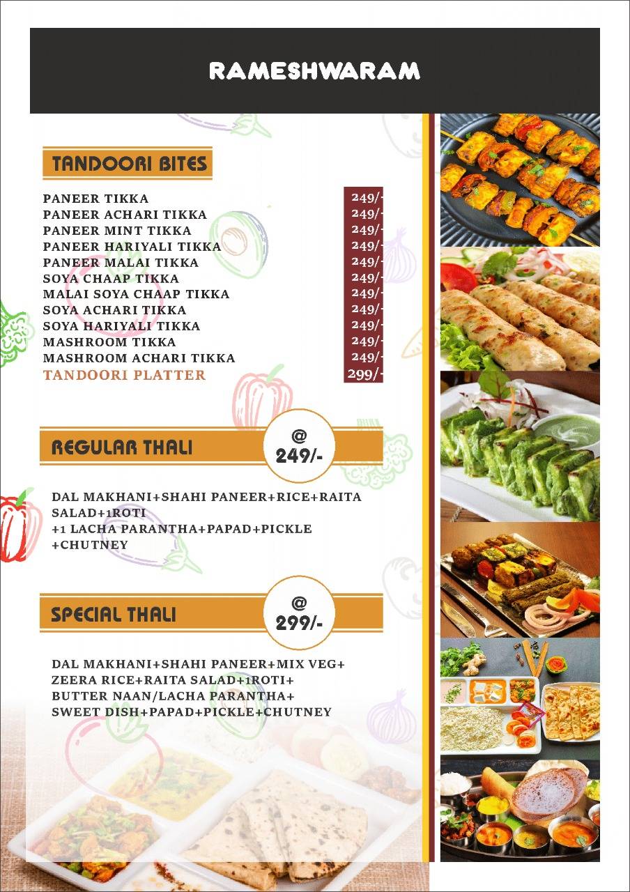 Rameshwaram Daana Paani menu