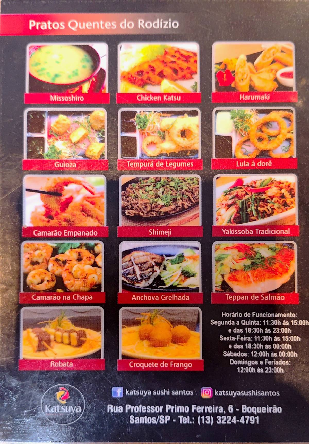 Katsuya Sushi cardápio